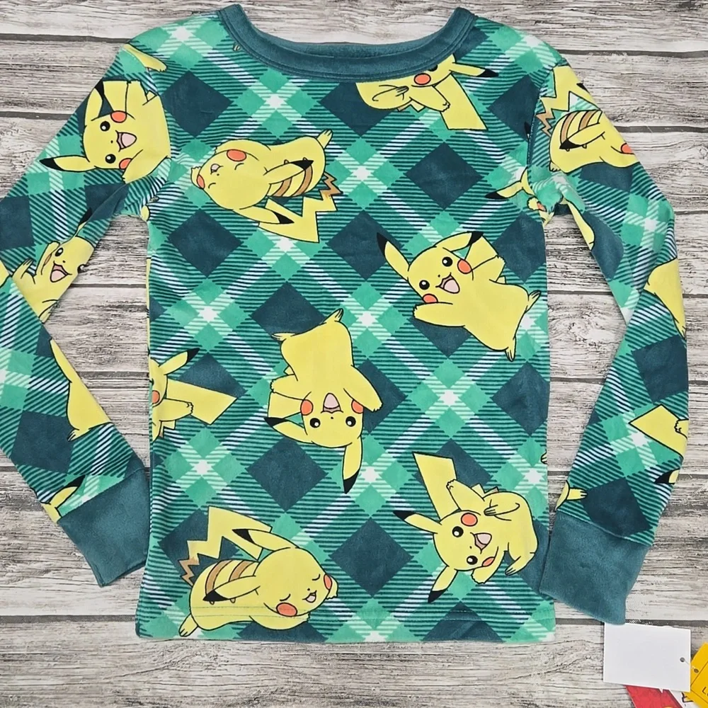 Pokemon Plaid Pikachu Pajamas - Picture 2 of 7